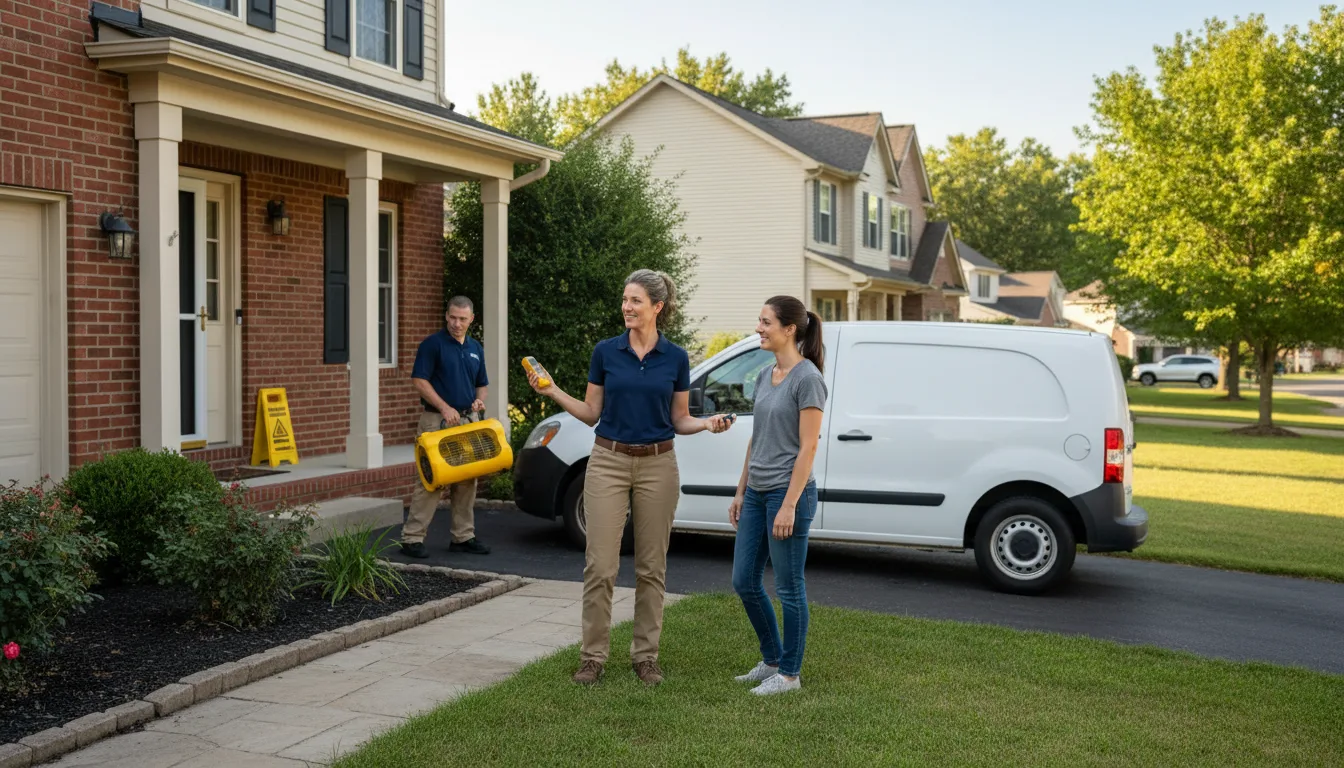 Residential water damage restoration in Wheelock, TX